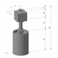 E51A.D55/T BK GU10 Светильник трековый поворотный - E51A.D55/T BK GU10 Светильник трековый поворотный